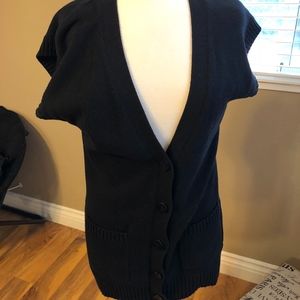 sleeveless cotton sweater vest